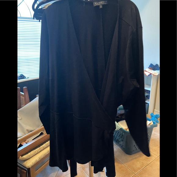Eloquii Tops - Black peplum top
